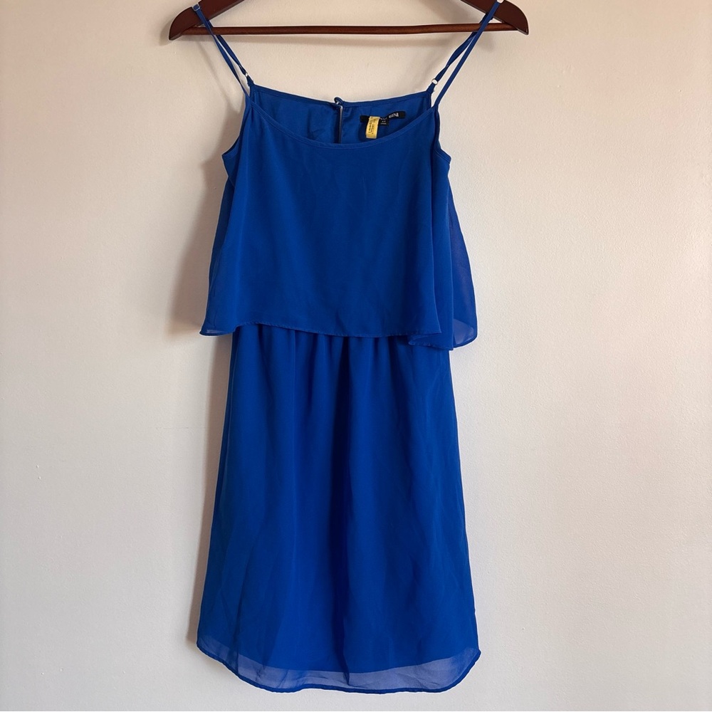 Gianni Bini Royal Blue Chiffon Layered Slip Dress – XS – Holiday / NYE